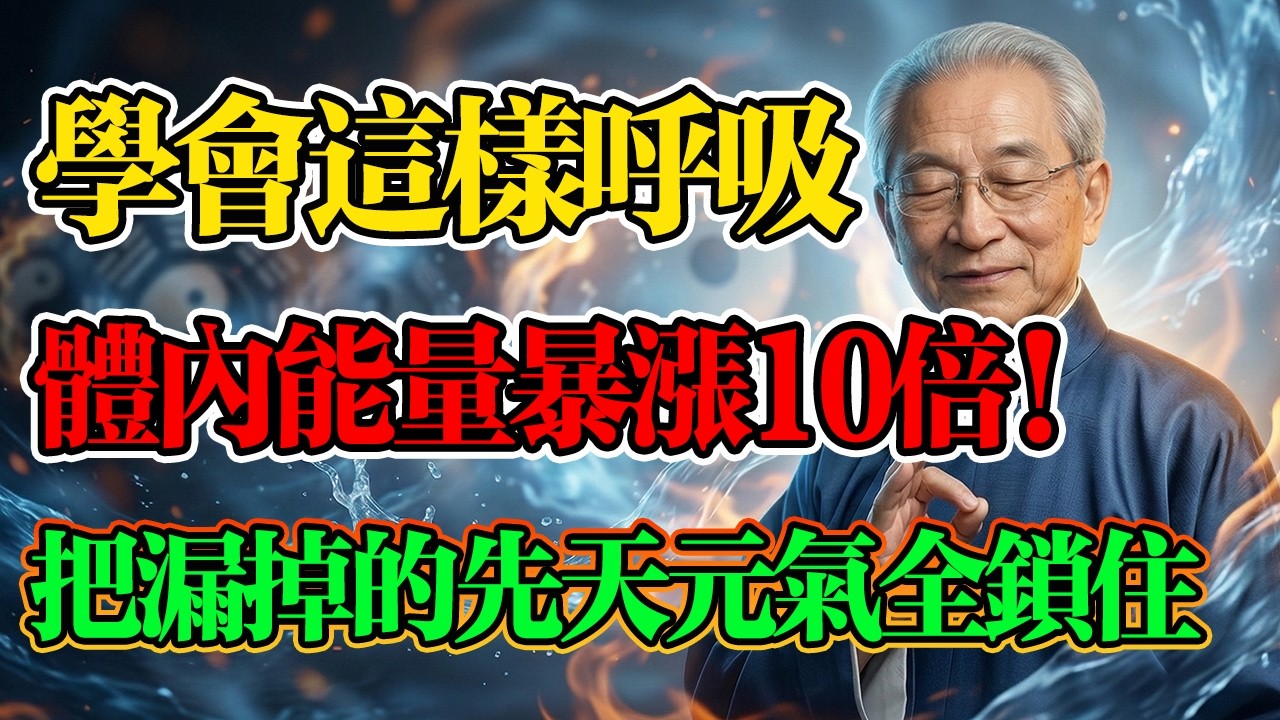 南懷瑾：極少數人知道的呼吸奧秘，能讓你的內在能量瞬間提高10倍，每天5分鐘，把漏掉的先天元氣全鎖住！#能量 #南懷瑾 #佛學智慧 #改變命運 #修行法門 #易經養生 #呼吸法門 #晚年福報