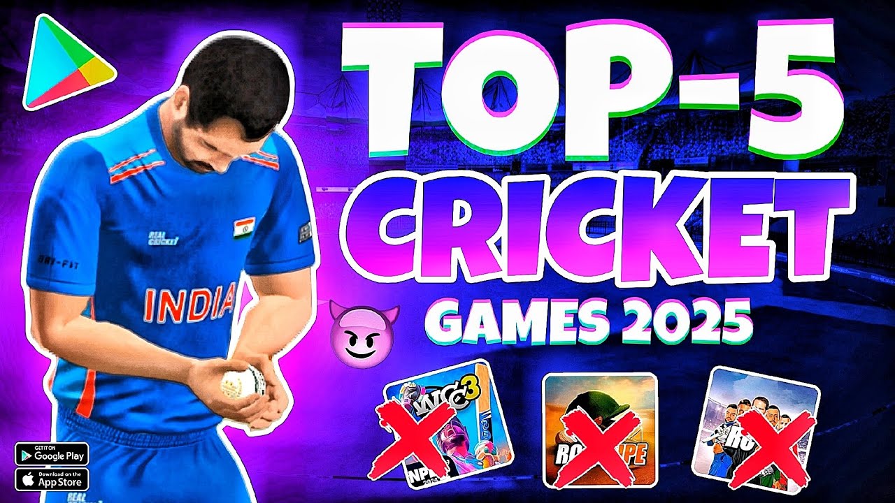 Top-5 Best Cricket Games For Android & iOS 2025🔥 | New Cricket Games