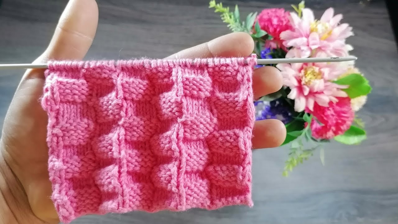 Patr&oacute;n de tejido 3D de doble cara - PASO A PASO EN ESPA&Ntilde;OL