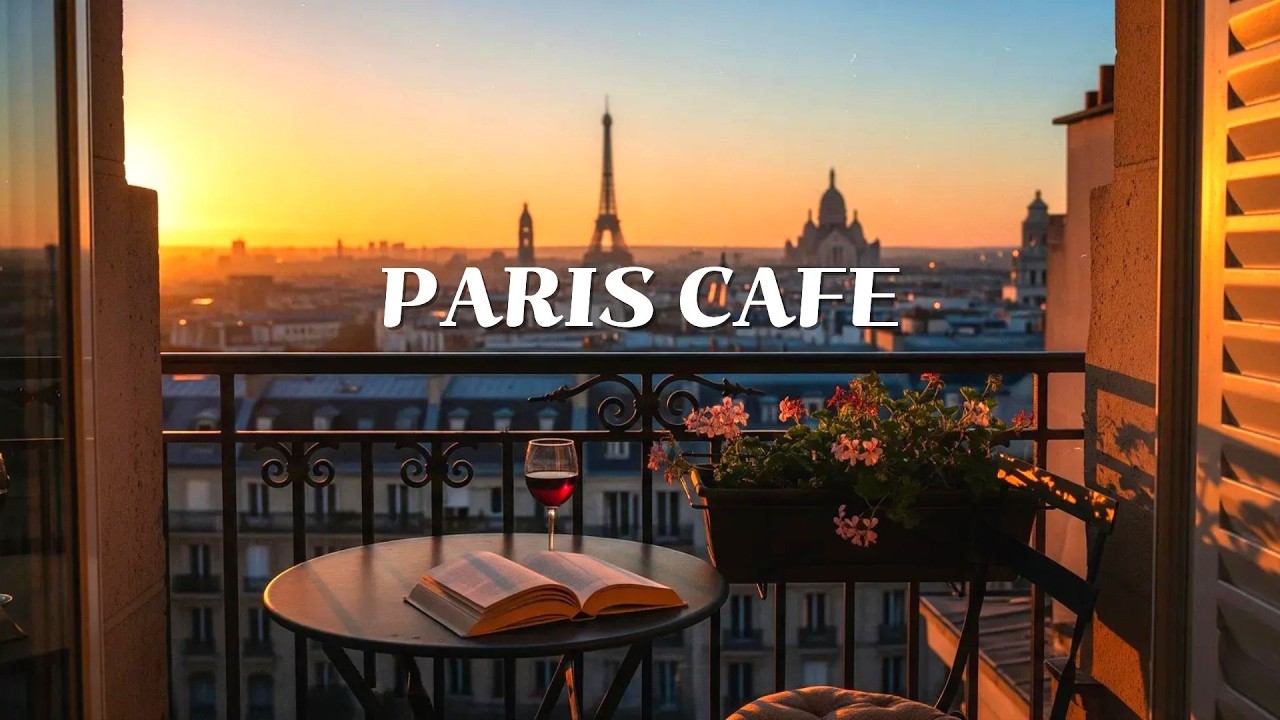 카페 음악 | 파리 노을 감성 배경음악 4시간 (Paris Sunset Cafe Music)