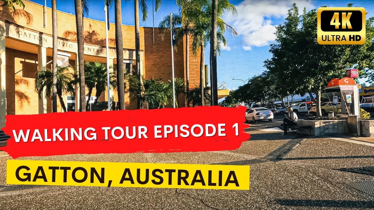 Gatton, Australia walking tours, stunning day city walks - 4K ultra HD walk