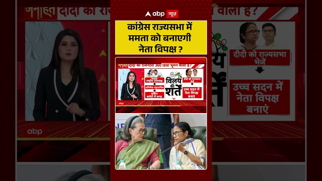 West Bengal Politics : कांग्रेस राज्यसभा में ममता को बनाएगी नेता विपक्ष ?  | #bengalpolitics #shorts