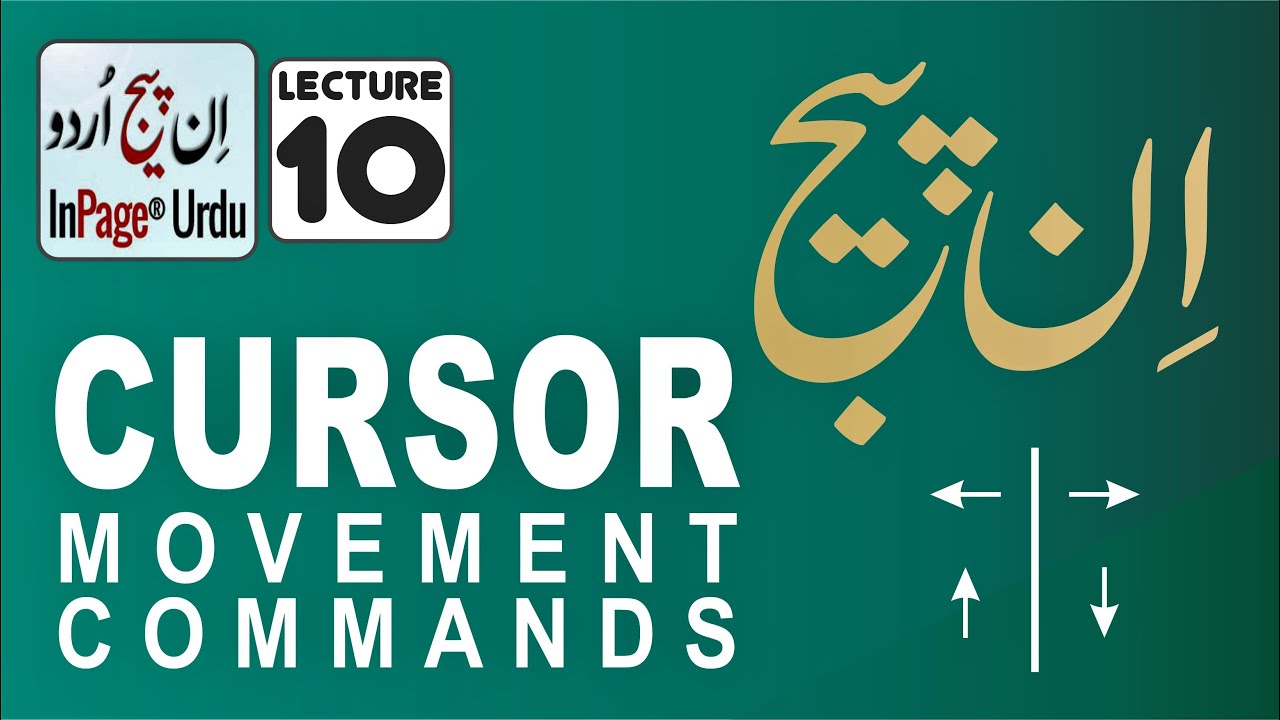 Lecture 10 | Cursor Movement Commands | InPage | Taj Institute | Urdu | Hindi