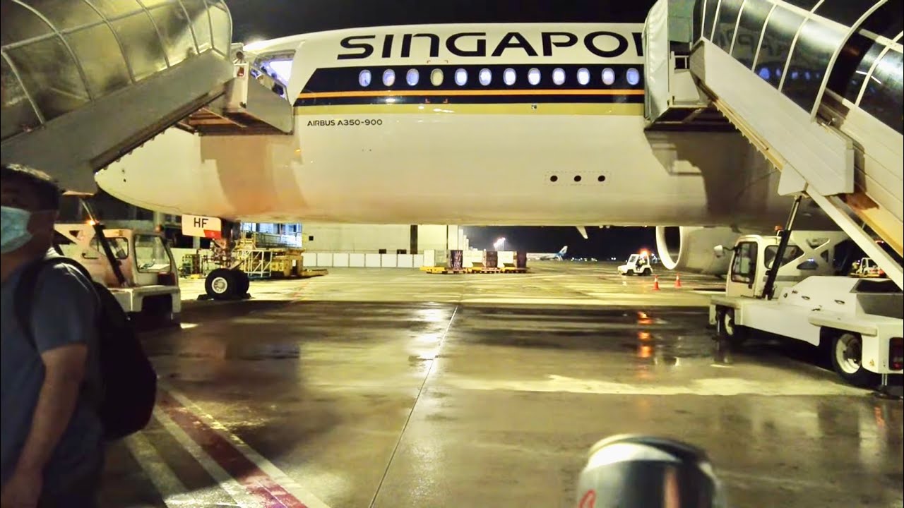 A350-900 Singapore Air SQ437 Business Class - MLE-SIN - Maldives to Singapore Flight Experience