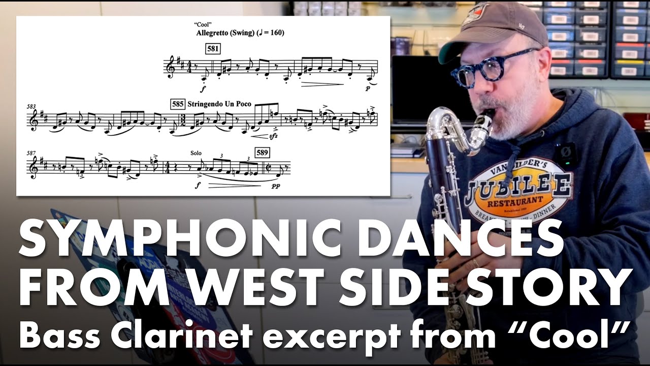 Bass Clarinet Excerpt: Symphonic Dances from West Side Story — 