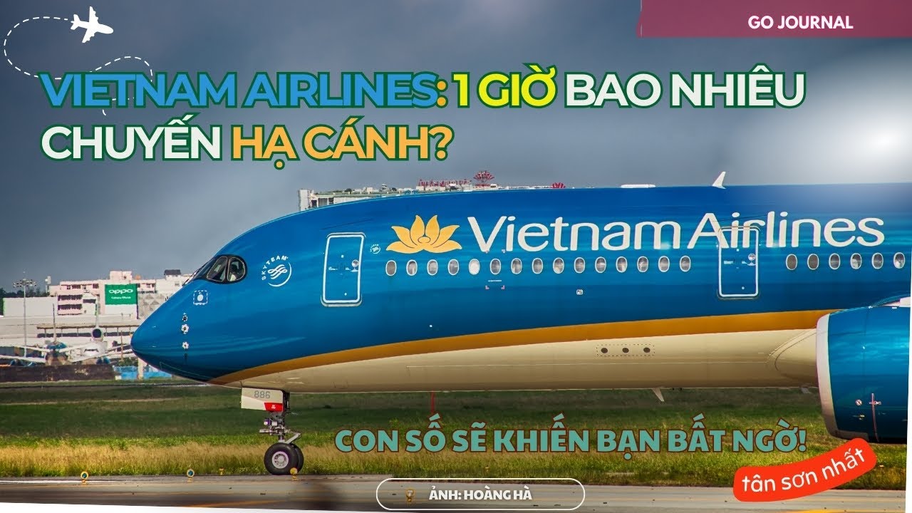 Один час в Таншоннят: Сколько рейсов Vietnam Airlines приземлилось?