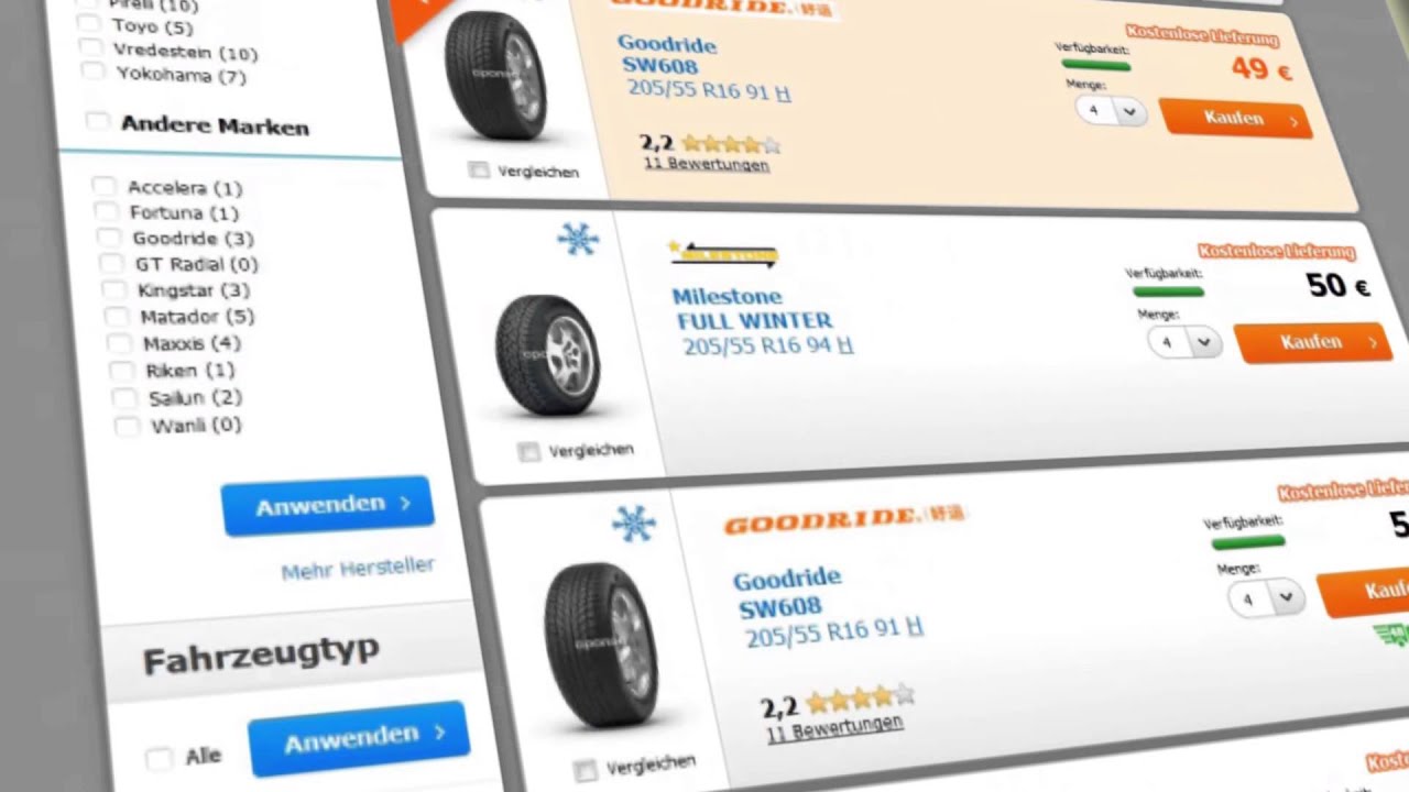 Oponeo.de - sehen Sie, wie man einfach und bequem Reifen kauft ● Oponeo&trade;