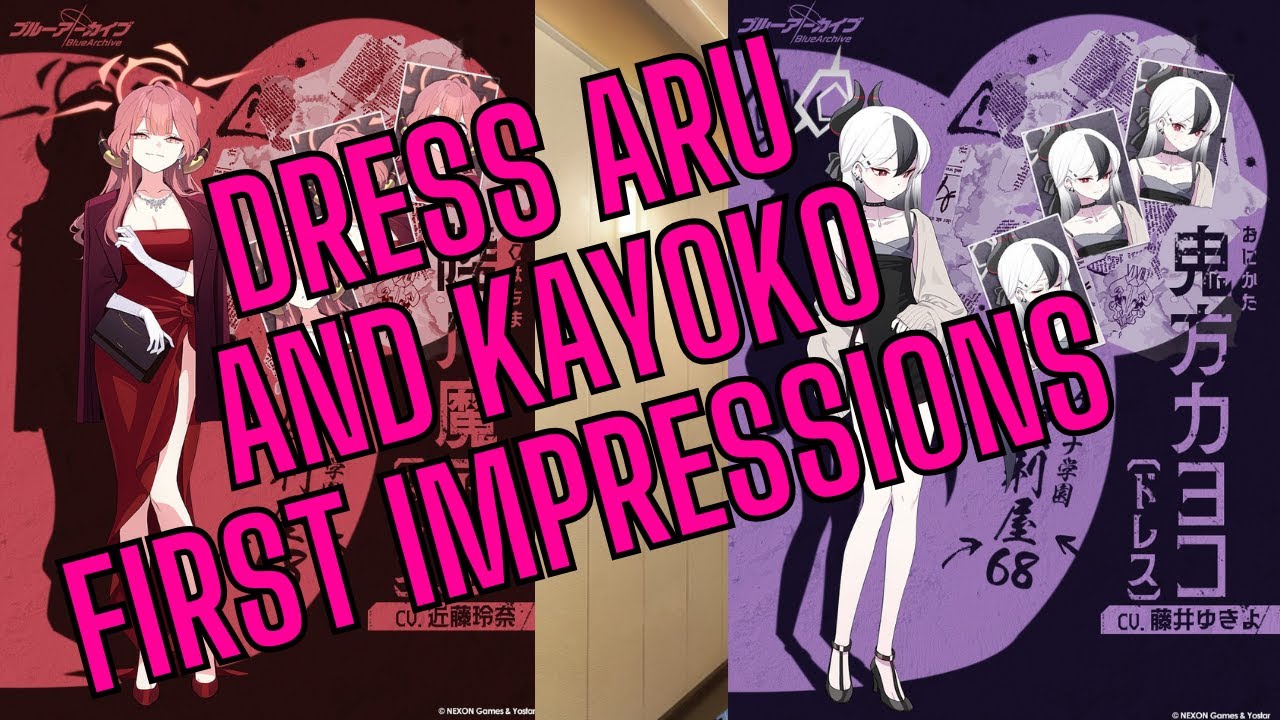 Blue Archive JP Dress Aru Kayoko First Impressions