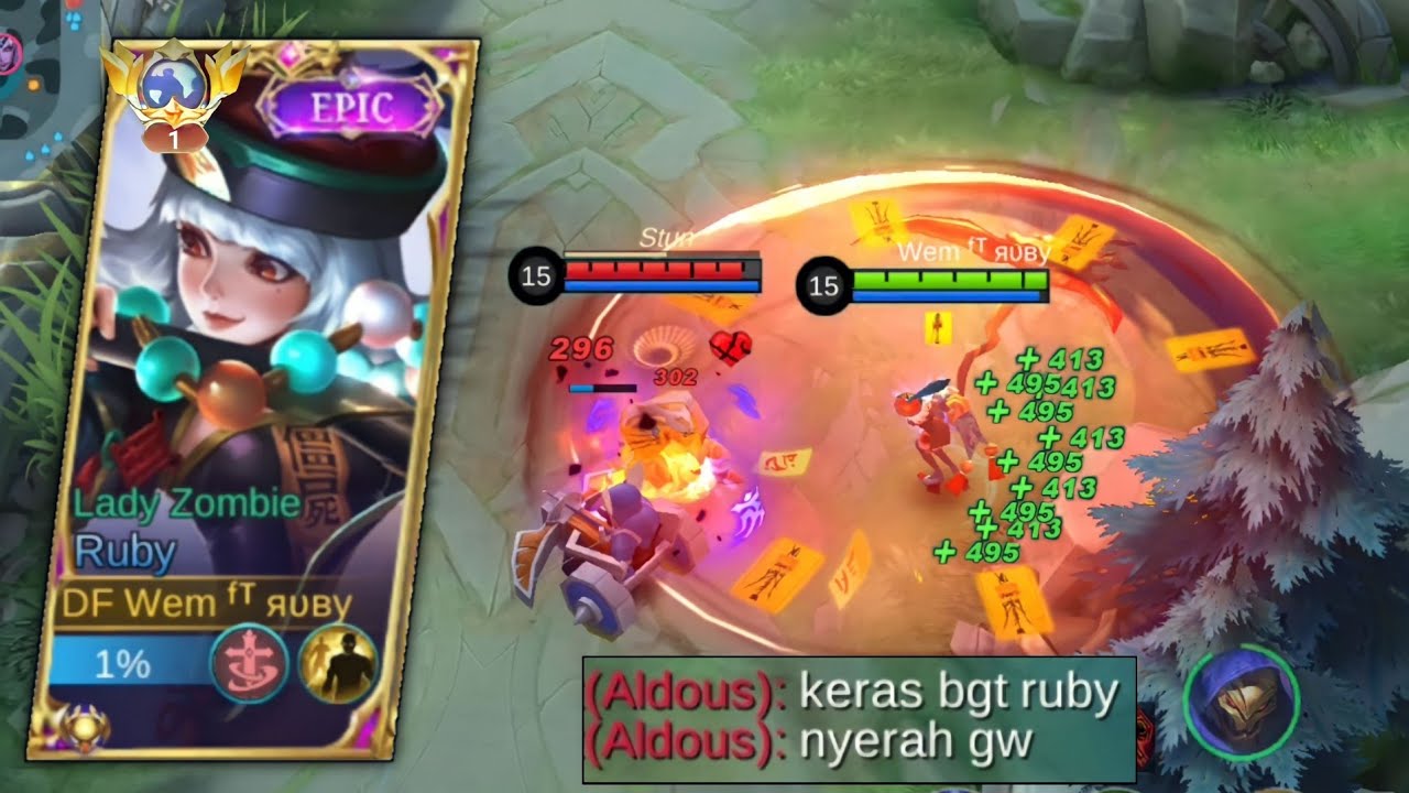 Adu Makro Top Global Ruby Vs Top Global Aldous!! Dua Offlaner Saling Gendong