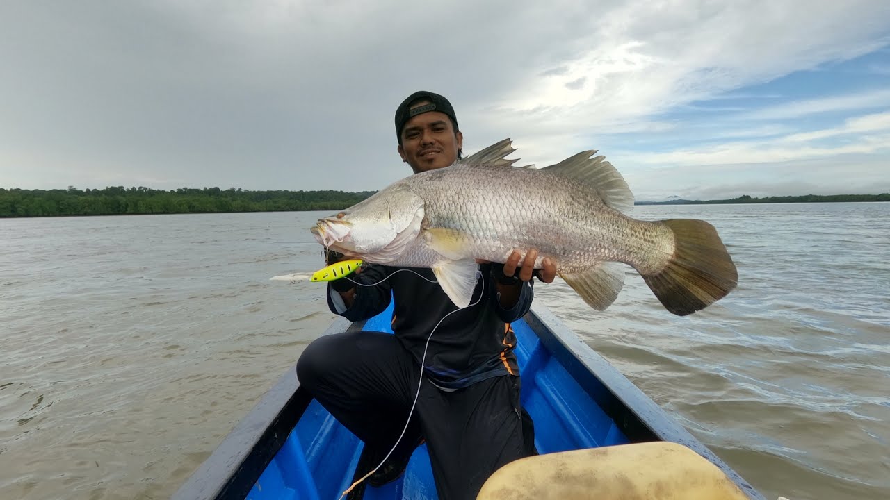 PERTAMAKALI CASTING DI SPOT INI,LANGSUNG DAPAT BARRAMUNDI BESAR !!!CASTING MUARA. #castingmuara