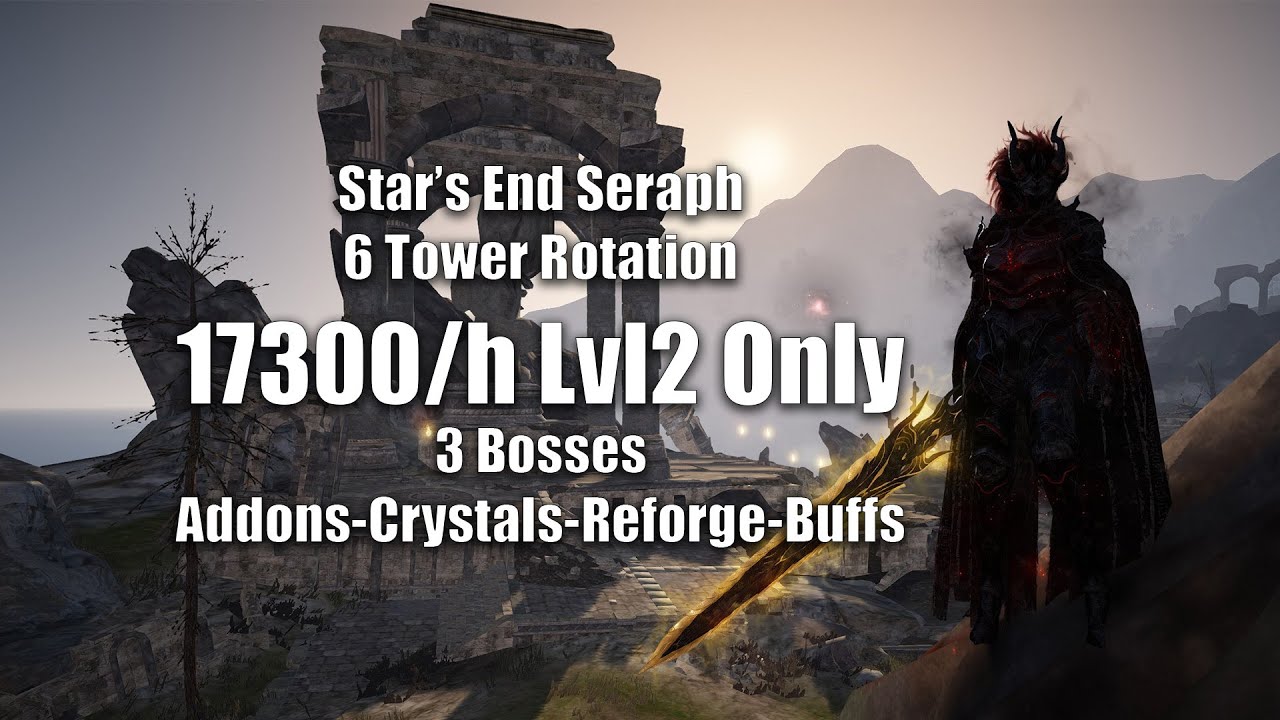 BDO Seraph - Star's End - 17.3k/h Lvl2 LS - 3 Apostle Bosses