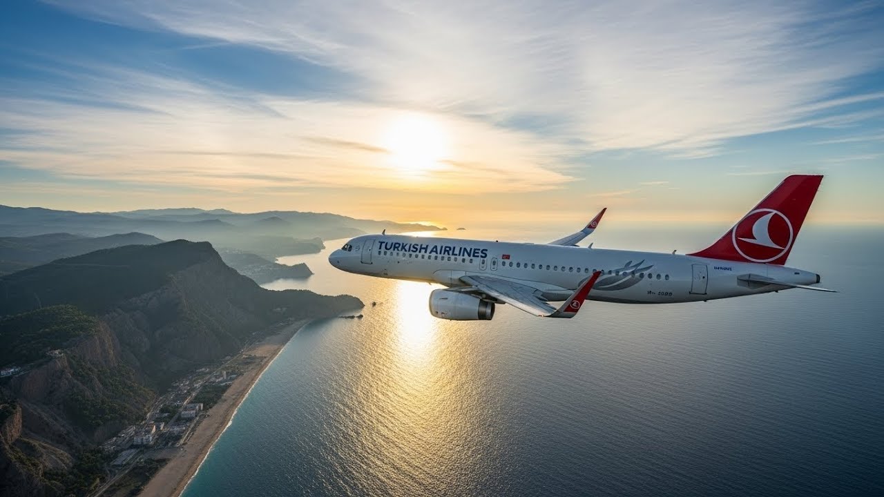 Istanbul to Antalya ✈️ | Beautiful Turkish A320 Coastal Flight!