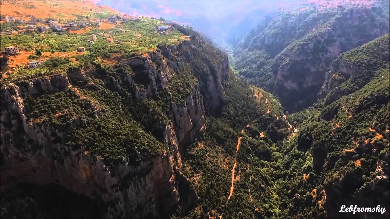 The Majestic Valley of Qannoubine Lebanon From Sky !