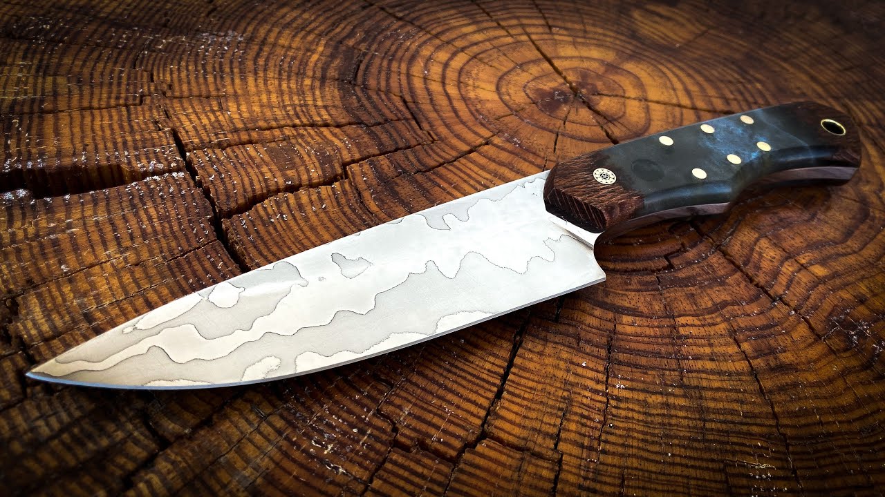 Knife Making: Mirror Finish Damascus Knife