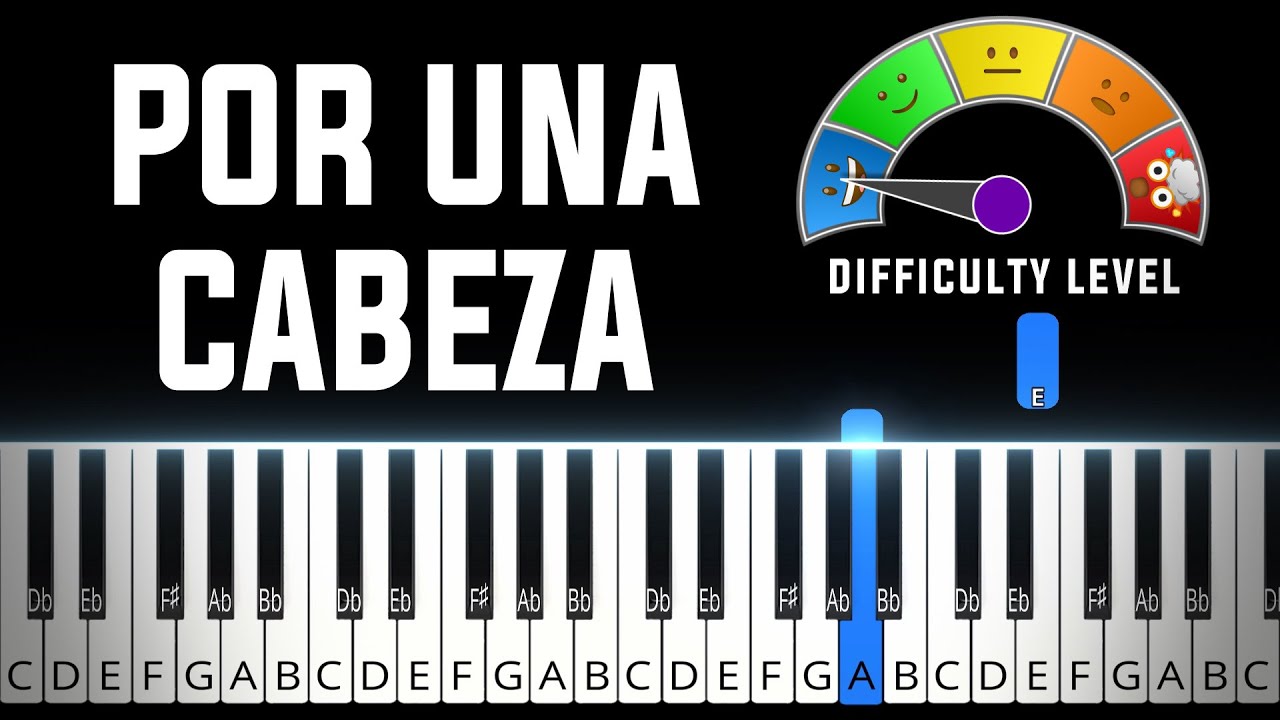 Por Una Cabeza – Carlos Gardel | EASY Piano Tutorial + Sheet Music (PDF)
