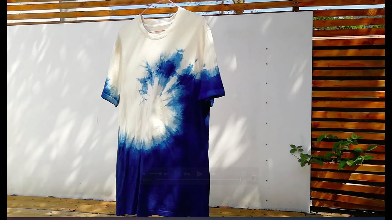 DIY Shibori Indigo Dyeing 植物染 蓝染 扎染 T-Shirt