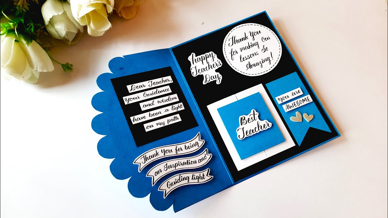 DIY Happy Teachers Day Card | Handmade Card For Teacher’s Day | Greeting Card for Teacher | Tutorial