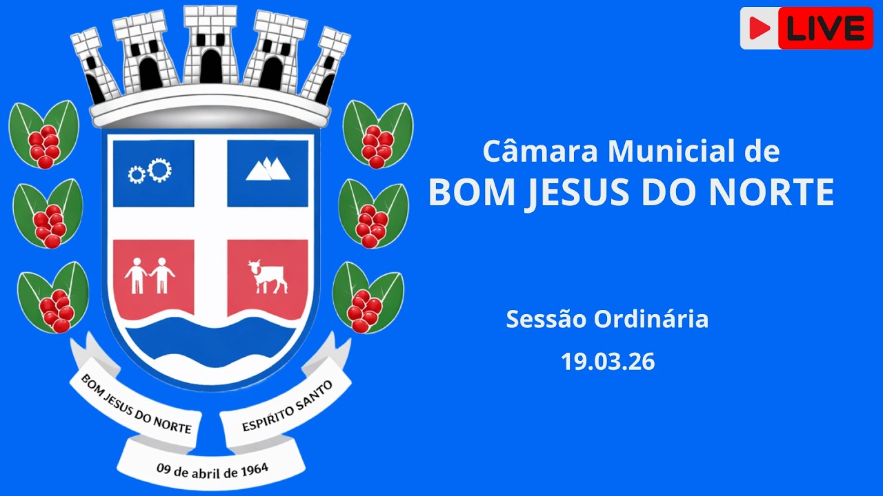 Transmissão da Câmara Municipal de Bom Jesus do Norte 19/03/2026 19h