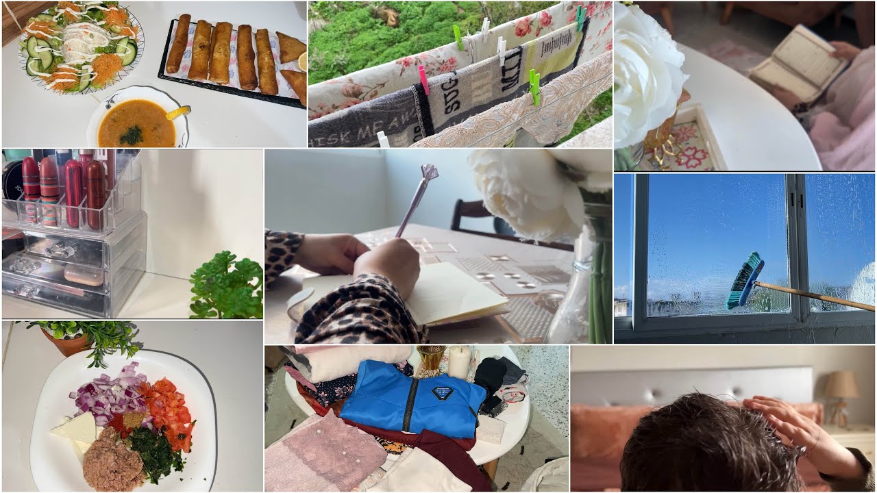 روتين مختلف و هادئ😌كيف اوازن بين يومي كربة بيت و ام لطفل🥰تنظيف🧼طبخ🥘تدابير و افكار تسهل عليك شغلك