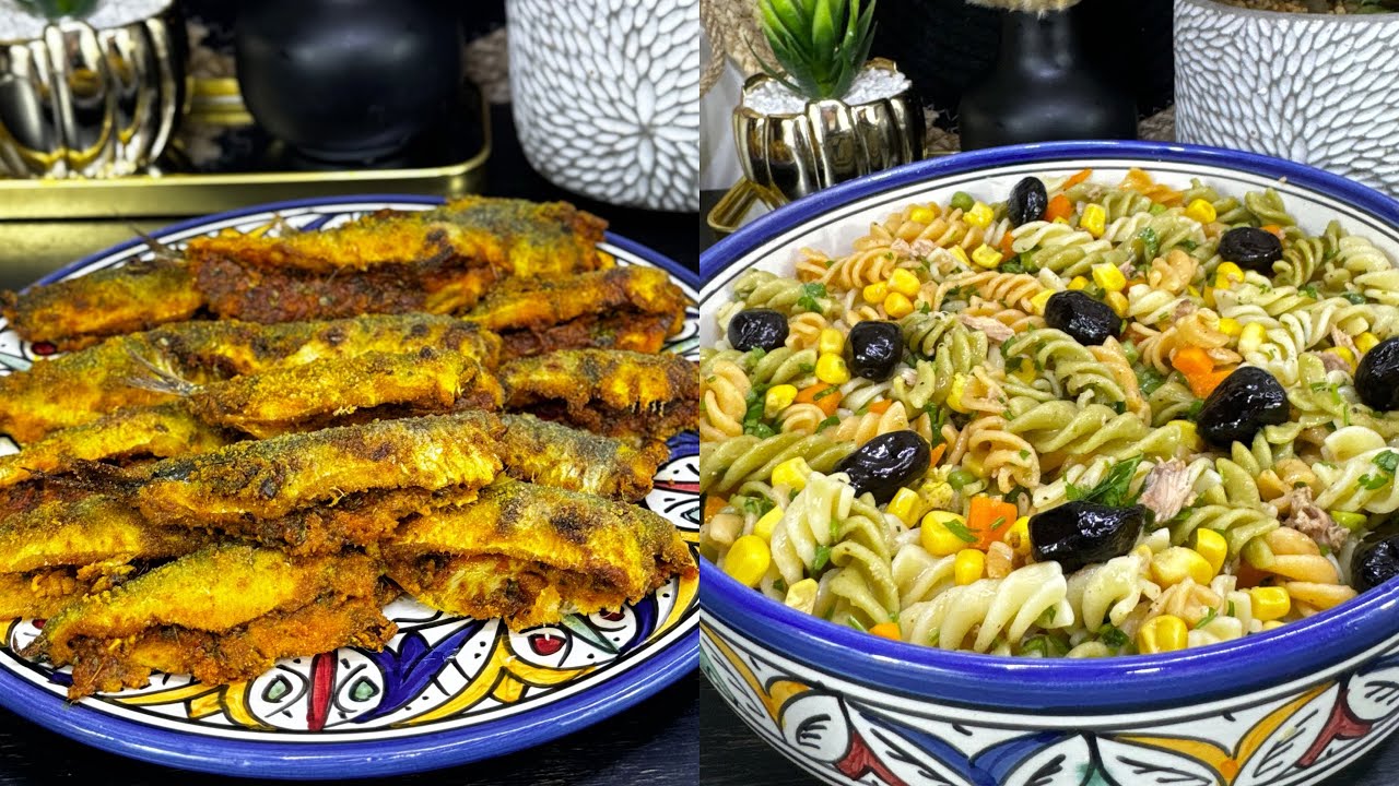 سمك السردين مقرمش بدون قلةي مع سلطة سهلة و لذيذة 💥😋