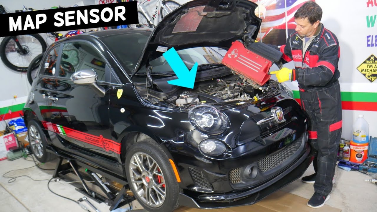 FIAT 500 MAP SENSOR LOCATION REPLACEMENT, FIAT 500 ABARTH MAP SENSOR