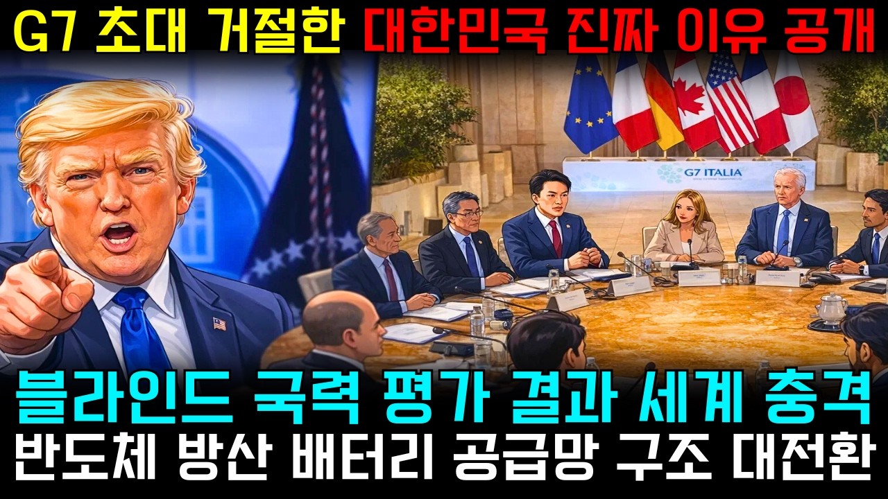 G7 초대 거절한 대한민국… 블라인드 국력 평가 충격 결과 | 한국이 G7을 선택하는 시대