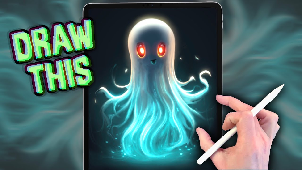 МИЛЫЙ МАЛЕНЬКИЙ ПРИЗРАК Учебник по рисованию на iPad Procreate