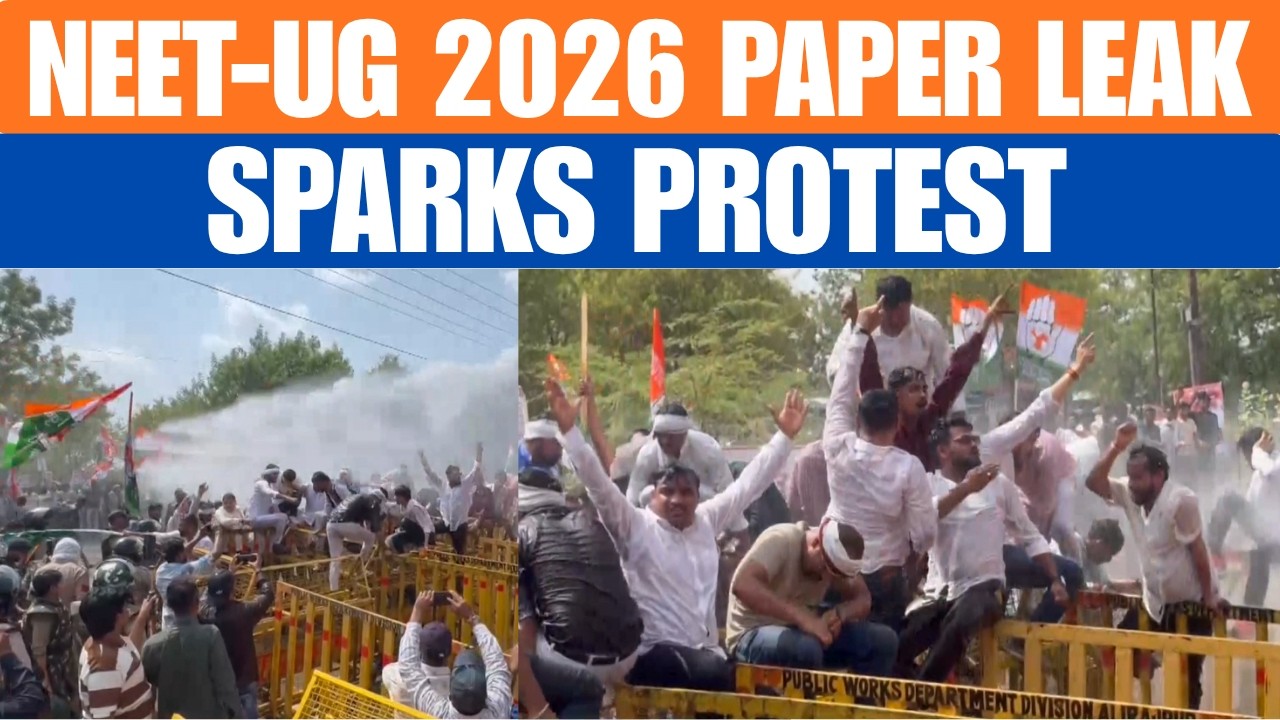 LIVE | Indian Youth Congress Holds Protest Over Neet-Ug 2026 Exam Paper Leak | News9