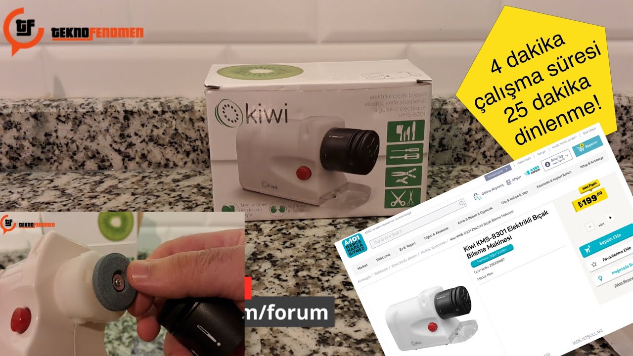 A101’den Kiwi Elektrikli Bıçak Bileme Makinası Aldım! Kiwi Bıçak Bileme Makinesi Nasıl Kullanılır?