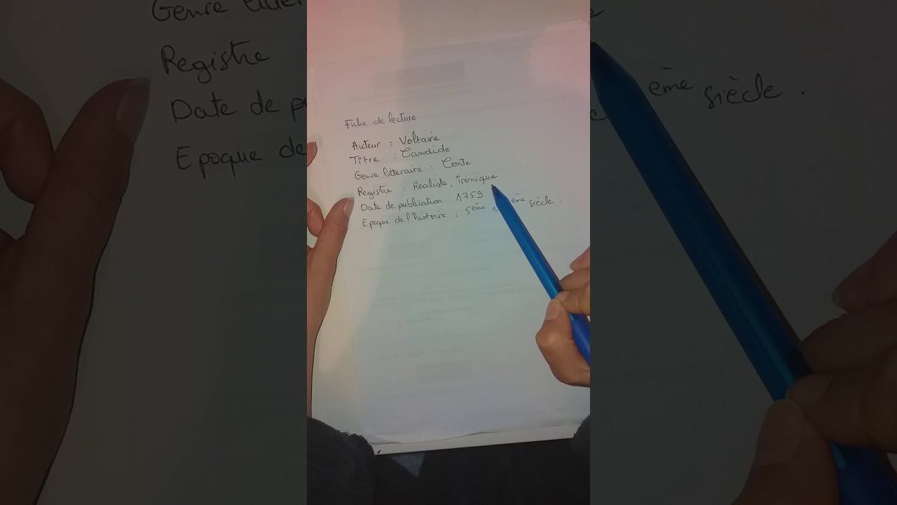 شرح مبسط لمادة الفرنسية  candide باكالوريا احرار bac libre 2020