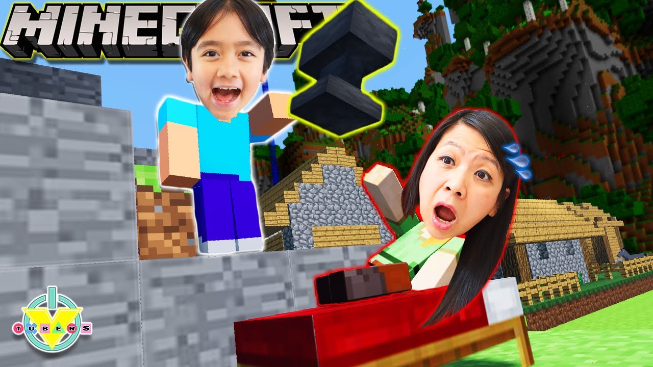 Ryan Teaches Mommy how to play MINECRAFT!