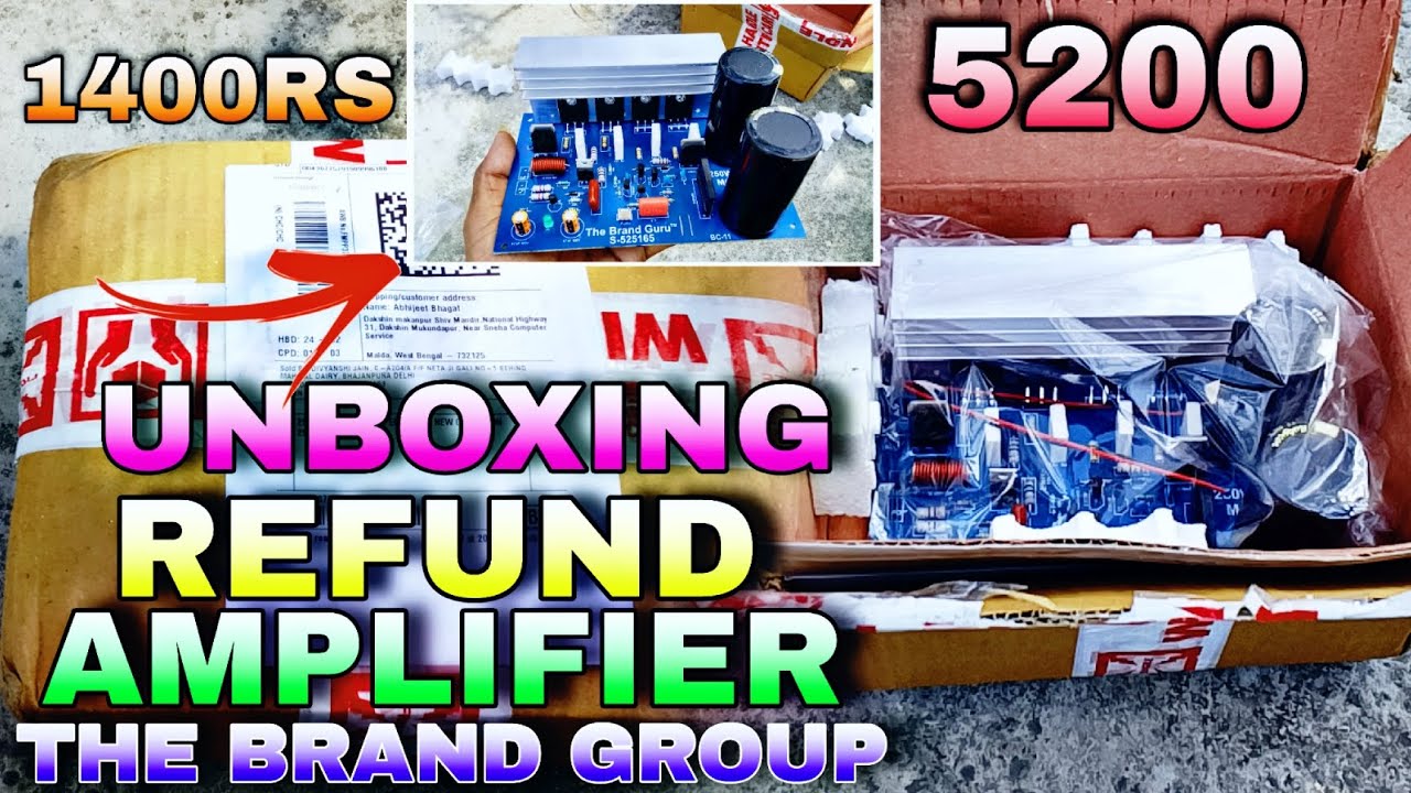 The brand Guru ka amplifier 5200 refund ka unboxing 250 wat mono board