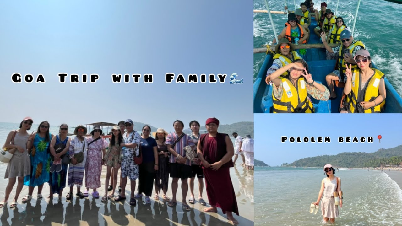 Vlog 68. Trip with Family Location- Pololem Beach, Goa📍🌊 First Beach Experience🤗 #family #shopping 