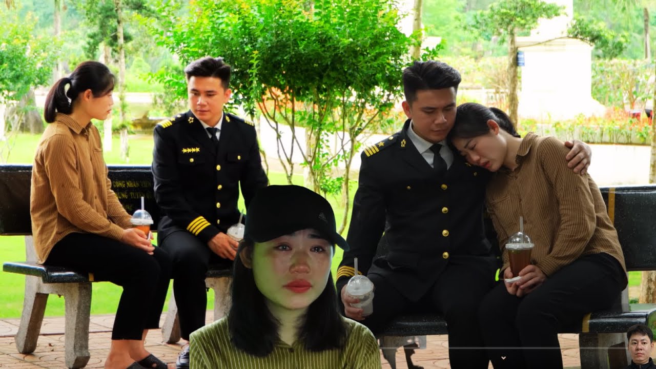 Policeman Henry comforts Ly Tu Ky after she is abandoned by her family.