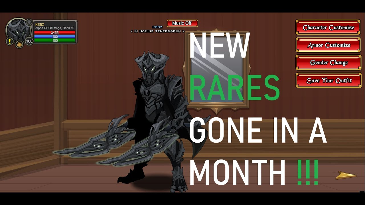 AQWorlds - NEW RARES GONE IN A MONTH!
