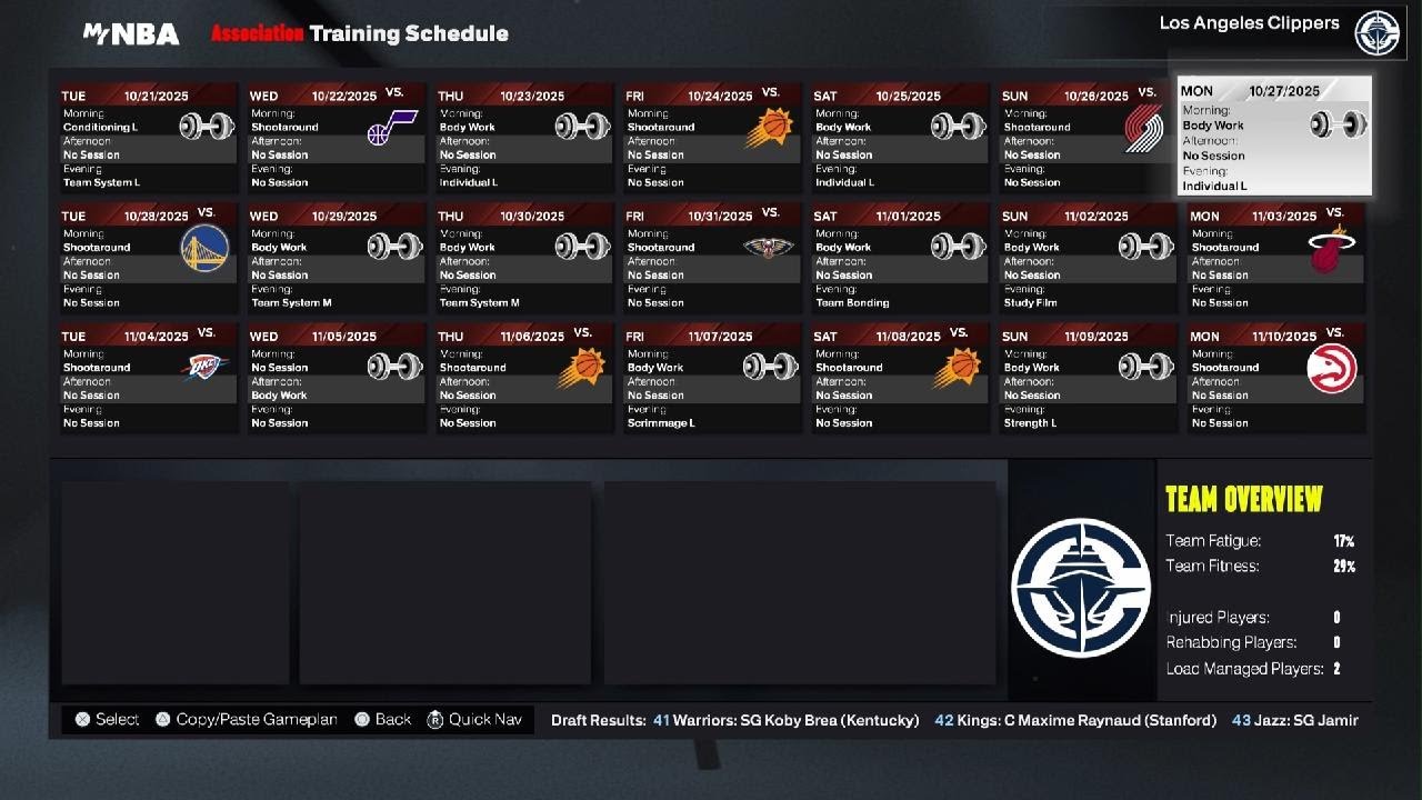 Учебное пособие NBA 2K26 MyNBA: ротации / тренировки / внутриигровые настройки — игровой процесс PS5