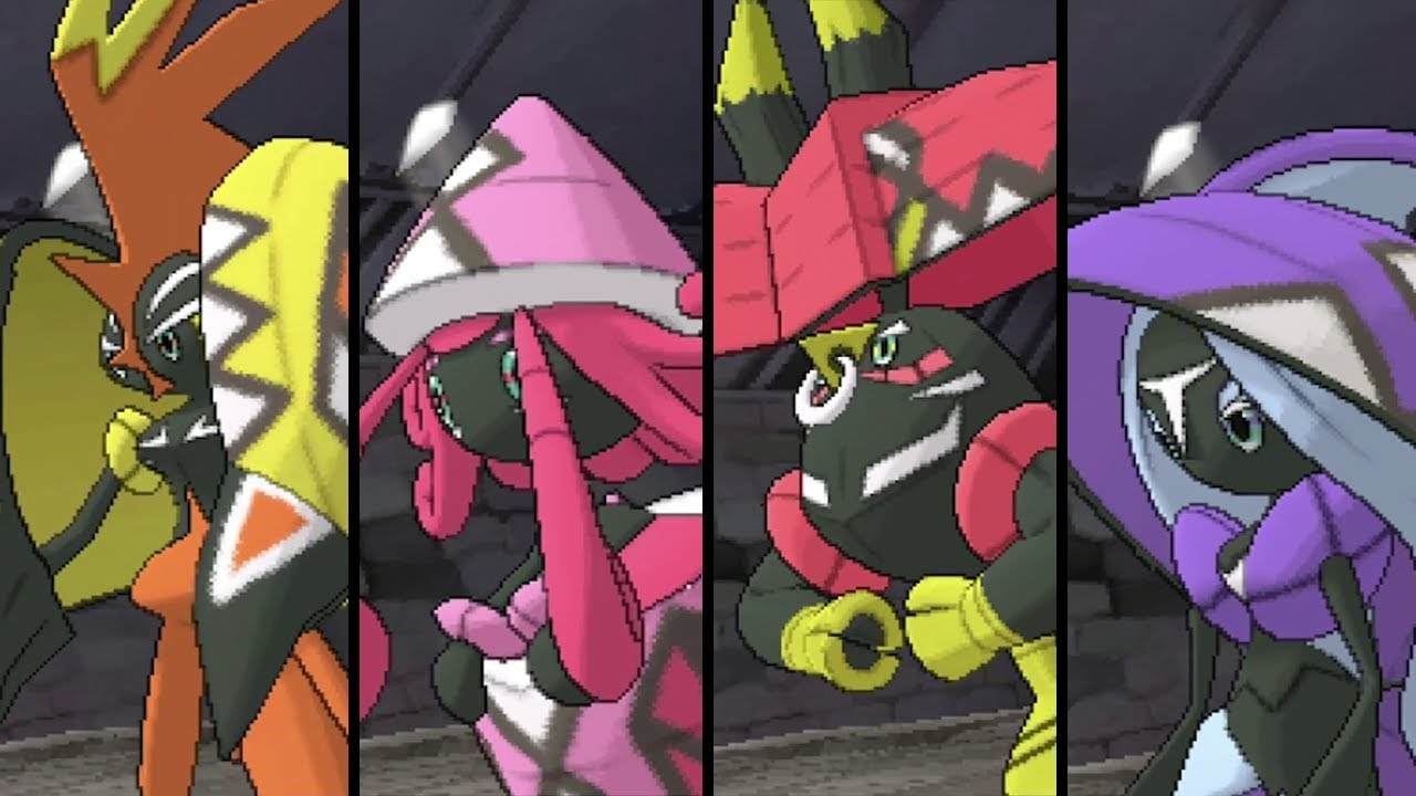 Pokemon Ultra Sun and Ultra Moon: VS All Tapu Legendaries - Battles and Locations