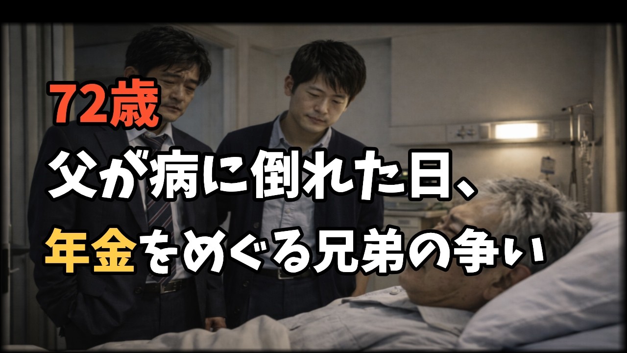 72歳父が病に倒れた日,年金をめぐる兄弟の争い