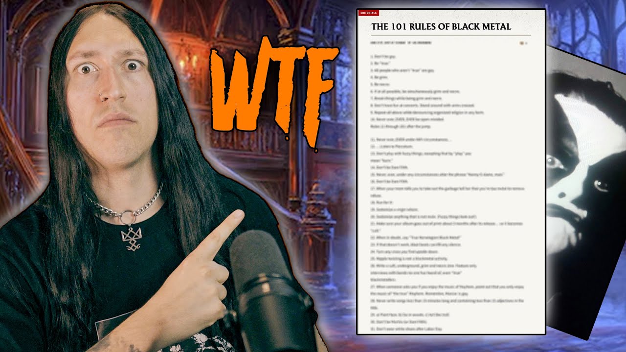 THE 101 RULES OF BLACK METAL  (No Posers Allowed)