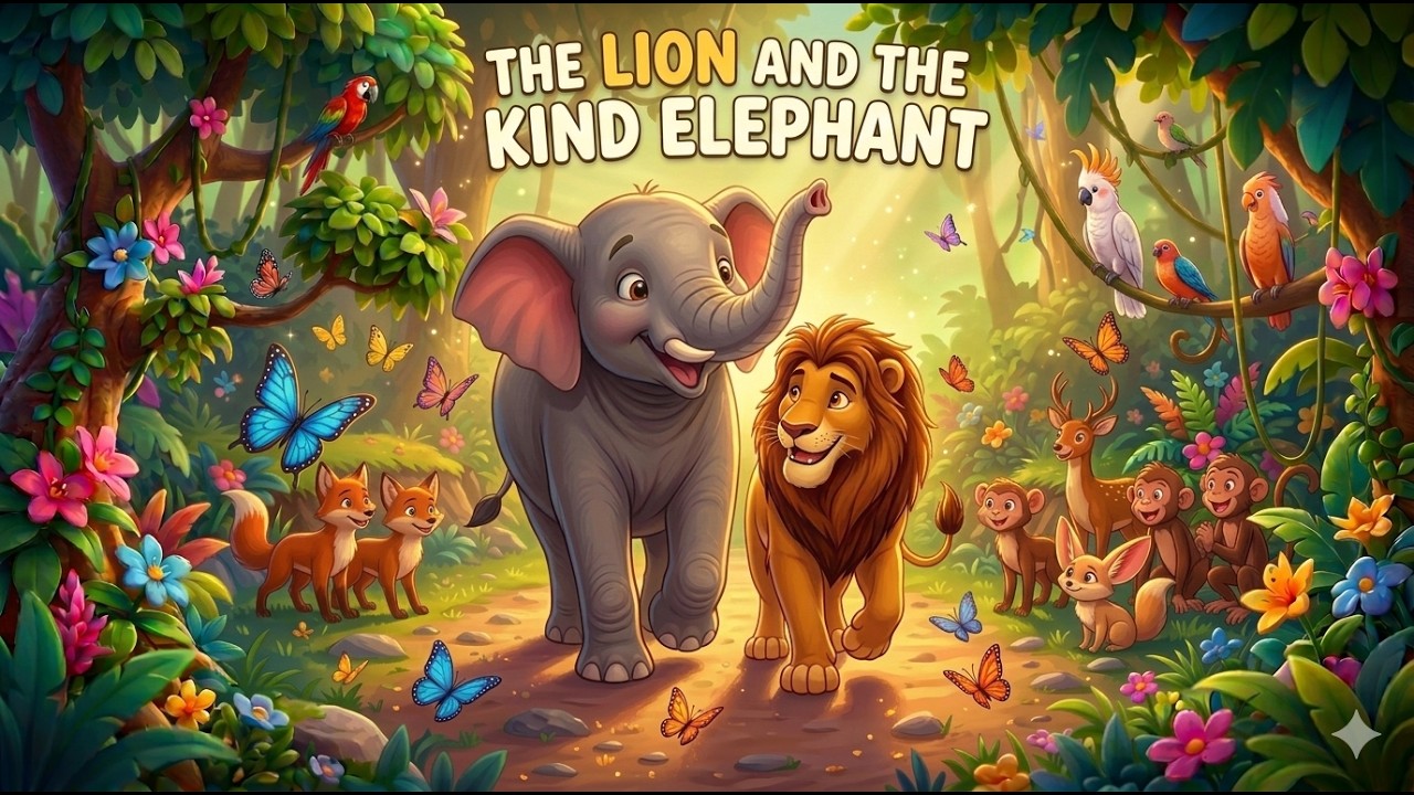 The Lion and the Kind Elephant | KIDS STORY