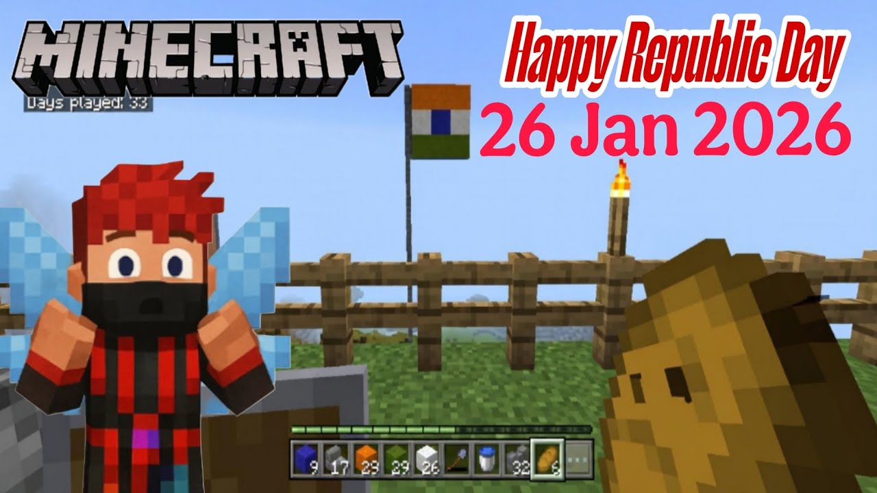 Minecraft Happy Republic Day I Build Flag RDX GAMER 1