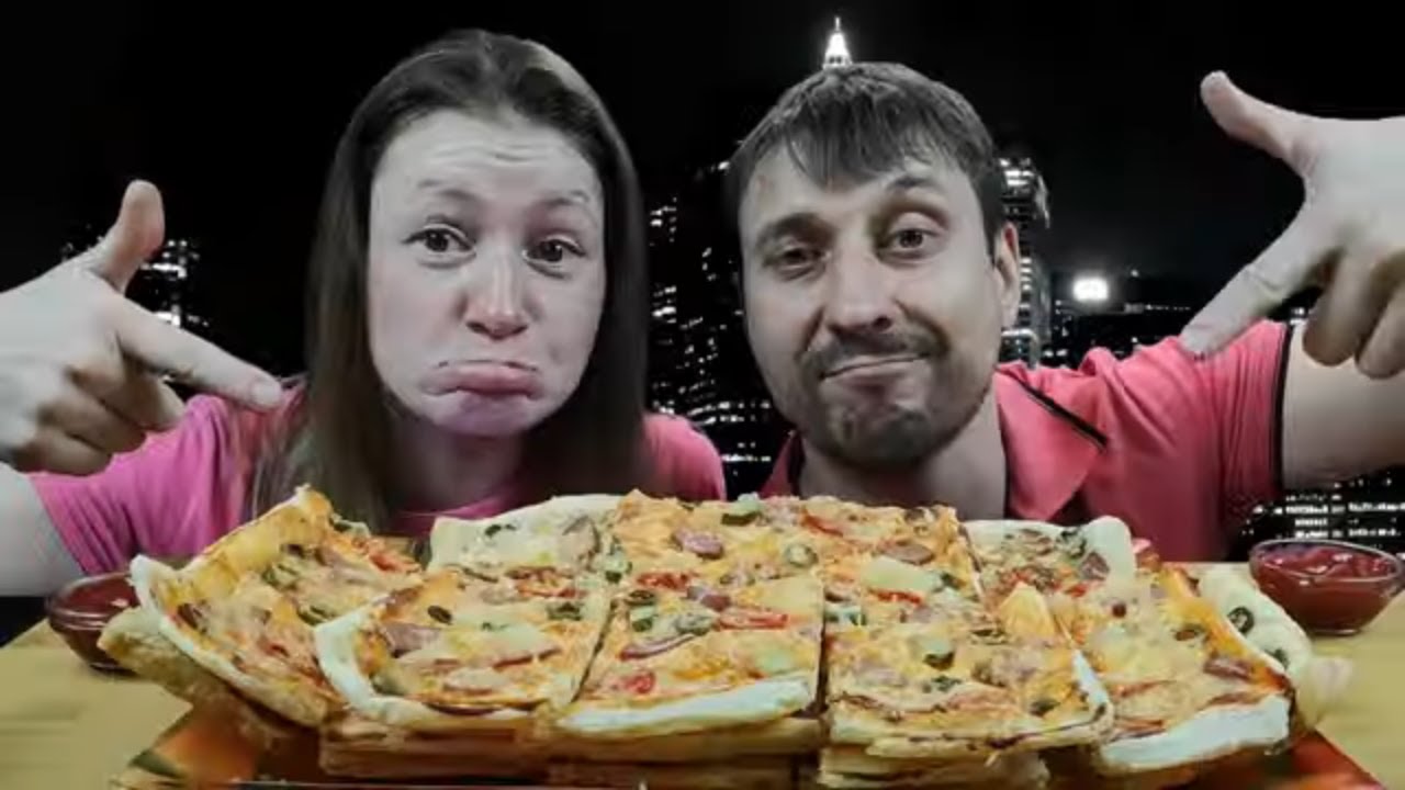МУКБАНГ ДОМАШНЯЯ ПИЦЦА | MUKBANG HOMEMADE PIZZA. RUSSIAN FOOD | 