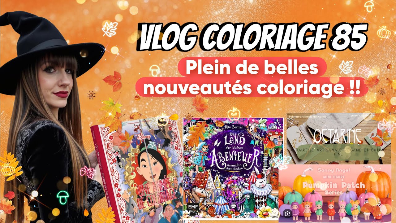 Vlog coloriage 85: Nouveau Tracy Desousa- Rita Berman- Nouvelle co Octarine Aquarelle