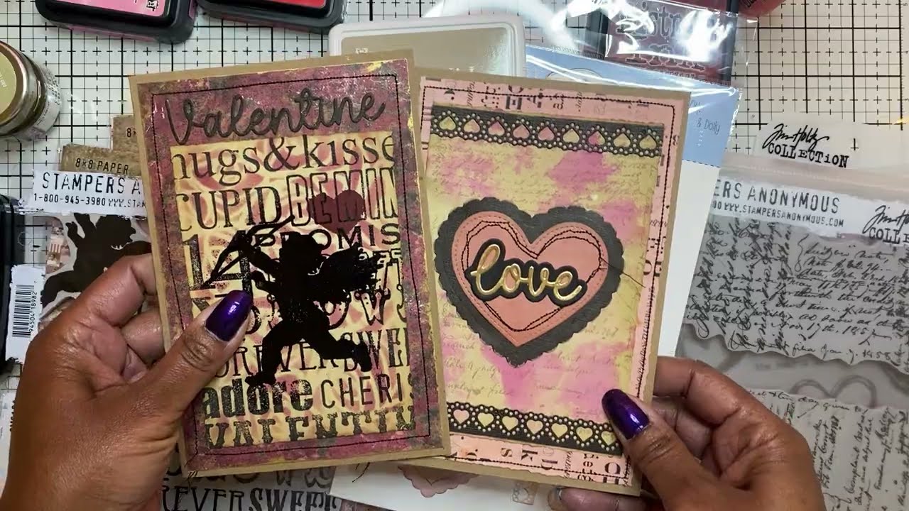 Dollar Tree Storage, Valentine Cards Using Heidi Swapp Mink Foil Machine and Tim Holtz Cards