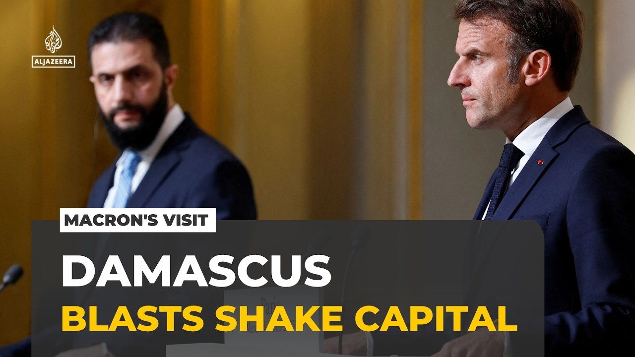 Macron visits Syria: Landmark trip rocked by explosions in Damascus