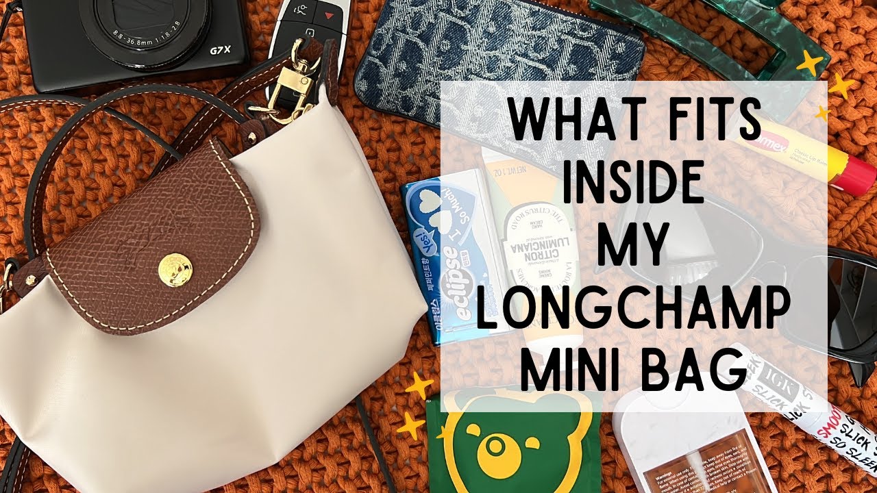 Что я поместила в свой оригинальный клатч Longchamp Le Pliage с ручкой! Мини-сумка, в которую пом...