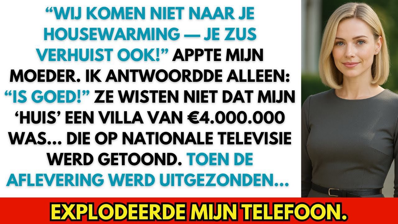 “MIJN OUDERS WEIGERDEN NAAR MIJN HOUSEWARMING TE KOMEN — DUS NODIGDE IK IEMAND ANDERS UIT…”
