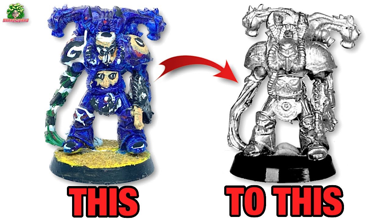 КАК ОЧИСТИТЬ КРАСКУ со старых моделей WARHAMMER