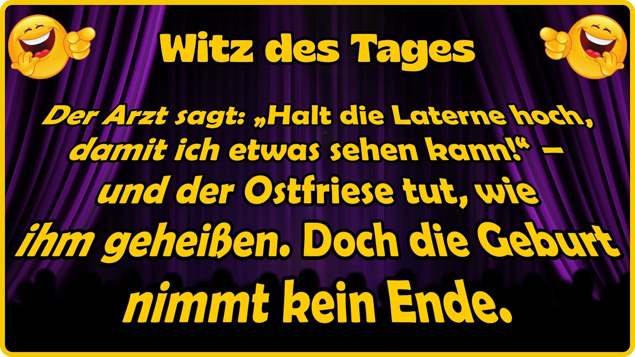 Der Ostfriese hilft bei der Geburt… aber sein Licht sorgt für Verwirrung  😂🍼 - Witz des Tages