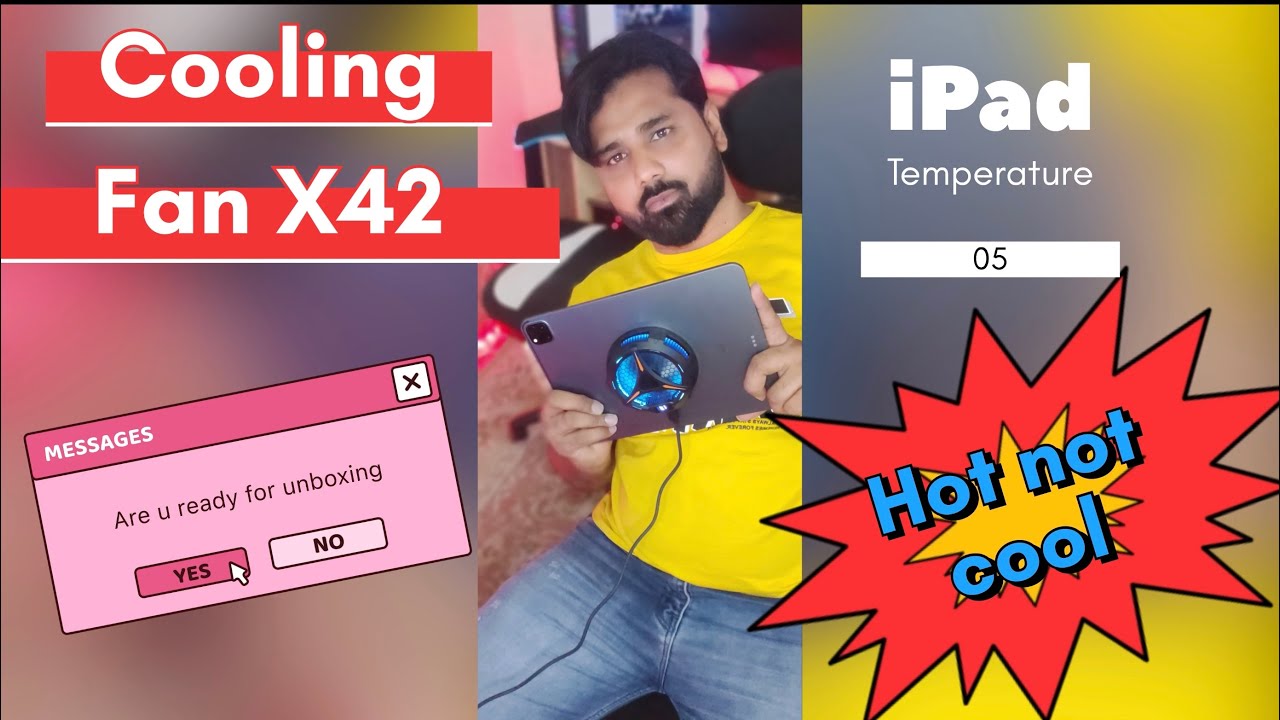 Cooling fan x42 for iPad with temperature magnetic semiconductor heat sink